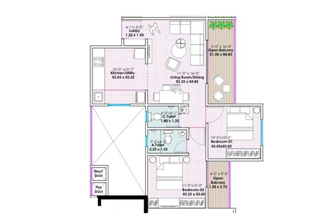 Santiago Uptown 2 BHK